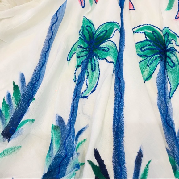 New🌿Umbrella Tie Dye Flower Boho Beach Dress - Picture 4 of 7